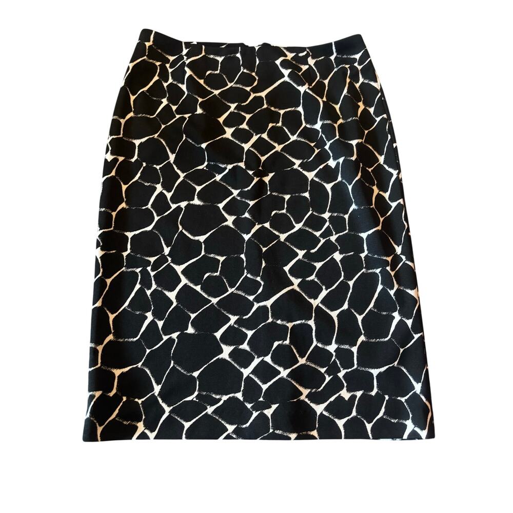Alfani Black & White Giraffe Print Pencil Skirt Size 4